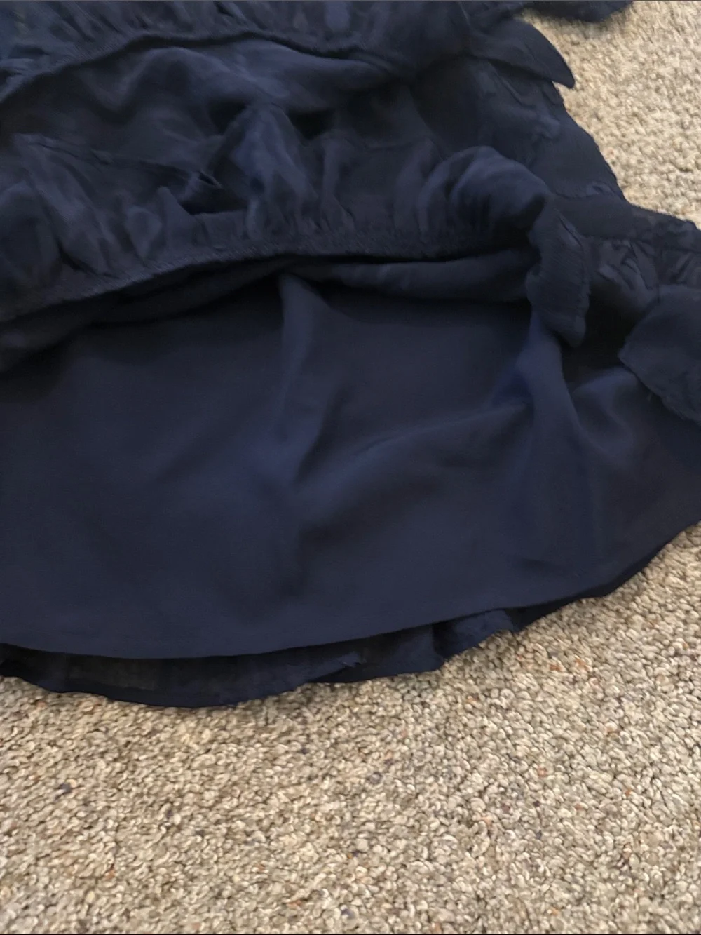 Lilly Pulitzer Girls Mini Darlah Dress Navy short sleeve Ruffle Bow Size 4